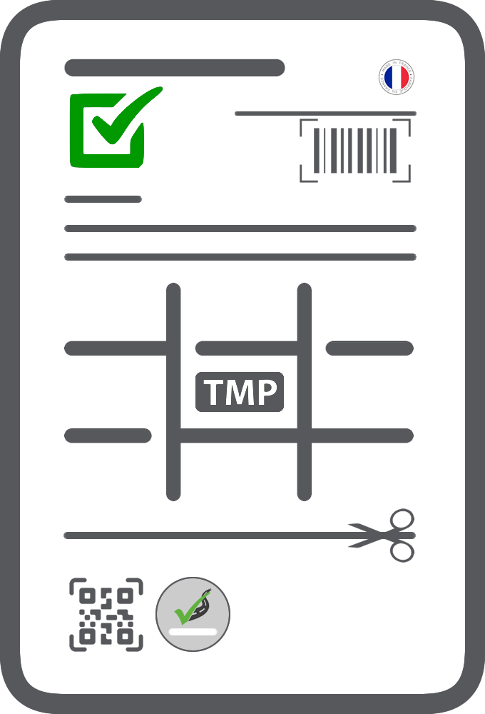 Afdruk Tijdelijke Milieusticker Frankrijk